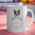 Boston Terrier In The Pocket Cute Boston Terrier Dog Lovers Men Women Girls Kids Graphic Print Coffee Mug, gift for family, gift for coworker
