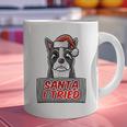 Boston Terrier Santa Claus Hat Merry Christmas Dog X-Mas Graphic Print Coffee Mug, Boston Terrier Christmas Mugs, gift for family, gift for coworker