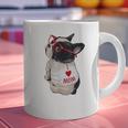 Girls I Heart Mom Love Mama Boston Terrier Dog Lover Graphic Print Coffee Mug, Boston Terrier Mom Mugs, gift for family, gift for coworker