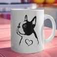 I Love My Boston Terrier Dog With Heart Graphic Print Coffee Mug, gift for family, gift for coworker