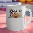 Spooky Ghost Boston Terrier Pumpkin Halloween Dog Lover Graphic Print Coffee Mug, Boston Terrier Halloween Mugs, Boston Terrier Ghost Mugs, gift for family, gift for coworker