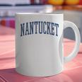 Varsity Grey Nantucket Graphic Print Coffee Mug, gift for family, gift for coworker