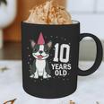 10 Years Old Birthday Boston Terrier Dog Lover 10th Party For Men Women Kids Graphic Print Coffee Mug, novelty gifts, funny gifts