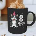 8 Years Old Birthday Boston Terrier Dog Lover 8th Party Kid Graphic Print Coffee Mug, novelty gifts, funny gifts