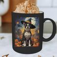Aesthetic Halloween Boston Terrier Dog Witch Pumpkin For Men Women Kids Graphic Print Coffee Mug, novelty gifts, funny gifts