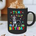My Birthday Colorful Costume Boston Terrier Party Graphic Print Coffee Mug, novelty gifts, funny gifts