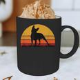Boston Terrier Bostie Sunset Retro Dog Pet Mom Dad Graphic Print Coffee Mug, novelty gifts, funny gifts
