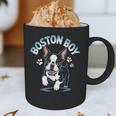 Boston Terrier Boy Cute Cartoon Dog Owner Pet Boston Terrier Graphic Print Coffee Mug, novelty gifts, funny gifts