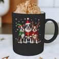 Boston Terrier Christmas Dogs Santa Reindeer Elf Graphic Print Coffee Mug, novelty gifts, funny gifts
