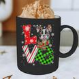 Boston Terrier Christmas Tree Lights Santa Dog Xmas For Men Women Kids Graphic Print Coffee Mug, novelty gifts, funny gifts