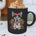 Boston Terrier Dia De Los Muertos Day Of The Dead Dog Skull For Men Women Kids Graphic Print Coffee Mug, novelty gifts, funny gifts