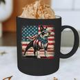 Boston Terrier Dog 4th Of July USA American Flag Patriotic Graphic Print Coffee Mug, novelty gifts, funny gifts