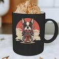 Boston Terrier Dog Japanese Style Samurai Dogs Graphic Print Coffee Mug, novelty gifts, funny gifts