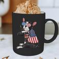 Boston Terrier Dog Merica 4th Of July Usa American Flag Men Graphic Print Coffee Mug, novelty gifts, funny gifts