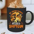 My Boston Terrier Dog Rides Shotgun Witch Halloween Men Women Graphic Print Coffee Mug, novelty gifts, funny gifts