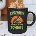 Boston Terrier Halloween Zombie American Gentleman Dog Lover Graphic Print Coffee Mug, novelty gifts, funny gifts