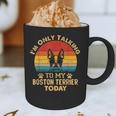 Boston Terrier Lover I'm Only Talking To My Dog Today Graphic Print Coffee Mug, novelty gifts, funny gifts
