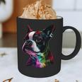 Boston Terrier Lovers Colorful Pop Art Boston Terrier Graphic Print Coffee Mug, novelty gifts, funny gifts