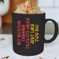Boston Terrier Mom Dad Dog Lover Owner Women Men Graphic Print Coffee Mug, novelty gifts, funny gifts