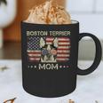 Boston Terrier Mom Dog Lovers American Flag 4th Of July Graphic Print Coffee Mug, novelty gifts, funny gifts