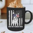 Boston Terrier Papa Cool Dog Lover USA American Flag Men Women Graphic Print Coffee Mug, novelty gifts, funny gifts