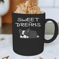 Boston Terrier Puppy Sweet Dreams Pajama For Bedtime Graphic Print Coffee Mug, novelty gifts, funny gifts