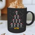 Boston Terrier Santa Hat Xmas Light Men Women Christmas Tree Graphic Print Coffee Mug, novelty gifts, funny gifts