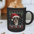 Boston Terrier Ugly Christmas Sweater Xmas For Adults Kids Graphic Print Coffee Mug, novelty gifts, funny gifts