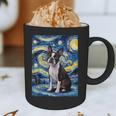 Boston Terrier Van Gogh Starry Night Graphic Print Coffee Mug, novelty gifts, funny gifts