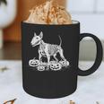 Bull Terrier Skeleton Birthday Halloween Kids Graphic Print Coffee Mug, novelty gifts, funny gifts