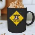 Caution Sign Boston Terrier Dog Bostie Puppy Graphic Print Coffee Mug, novelty gifts, funny gifts