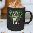 Cute Boston Terrier Shamrock St Patrick's Day Dog Lover Men Women Kids Graphic Print Coffee Mug, novelty gifts, funny gifts