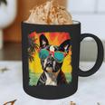 Dog Boston Terrier Hawaiian Graphic Print Coffee Mug, novelty gifts, funny gifts