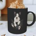 Dog Lovers Boston Terrier In Pocket Dog Face For Men Women Kids Graphic Print Coffee Mug, novelty gifts, funny gifts