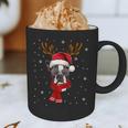 Family Matching Reindeer Xmas Boston Terrier Christmas Graphic Print Coffee Mug, novelty gifts, funny gifts