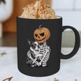Halloween Skeleton Boston Terrier Graphic Print Coffee Mug, novelty gifts, funny gifts