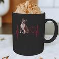 Heartbeat Boston Terrier Dog Graphic Print Coffee Mug, novelty gifts, funny gifts