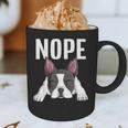 Nope Boston Terrier Puppy Dog Bostie Lover Men Women Girls Kids Graphic Print Coffee Mug, novelty gifts, funny gifts