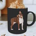 Red Boston Terrier Dog Graphic Print Coffee Mug, novelty gifts, funny gifts
