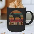 Retro Boston Terrier Dad Dog Owner Pet Bostie Father Graphic Print Coffee Mug, novelty gifts, funny gifts