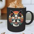 Retro Sunset Sunglasses Boston Terrier Boston Bull Bostie Graphic Print Coffee Mug, novelty gifts, funny gifts