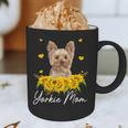 Sunflower Yorkie Mom Dog Lover Graphic Print Coffee Mug, novelty gifts, funny gifts