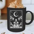 Tarot Card Vintage Crescent Moon Boston Terrier Dog Mom Graphic Print Coffee Mug, novelty gifts, funny gifts