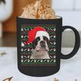 Ugly Xmas Sweater Santa Boston Terrier Dog Christmas For Men Women Kids Graphic Print Coffee Mug, novelty gifts, funny gifts