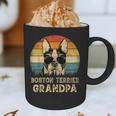 Vintage Boston Terrier Grandpa Dog Lovers Father's Day Graphic Print Coffee Mug, novelty gifts, funny gifts