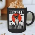 Vintage Japanese Dogzilla Boston Terrier Graphic Print Coffee Mug, novelty gifts, funny gifts