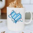 Bavarian Flag As Heart Blue Diamond Bavaria Graphic Print Coffee Mug, novelty gifts, funny gifts