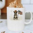 Boston Terrier 4th Of July US American Flag Dog Patriotic Graphic Print Coffee Mug, novelty gifts, funny gifts