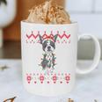 Boston Terrier Dog Santa Hat Men Kids Ugly Christmas Light Graphic Print Coffee Mug, novelty gifts, funny gifts