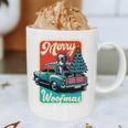 Boston Terrier Merry Christmas Tree Truck Santa Dog X-Mas Graphic Print Coffee Mug, novelty gifts, funny gifts
